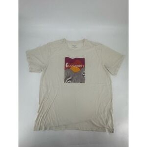 cotopaxi Cream Short Sleeve Graphic Tee with Sunset Print